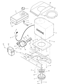Engine Mount Diagram and Parts List for 7800304-425622X78C 2008 Briggs and Stratton Lawn Tractor